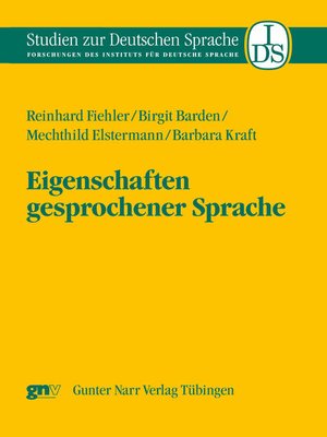 cover image of Eigenschaften gesprochener Sprache